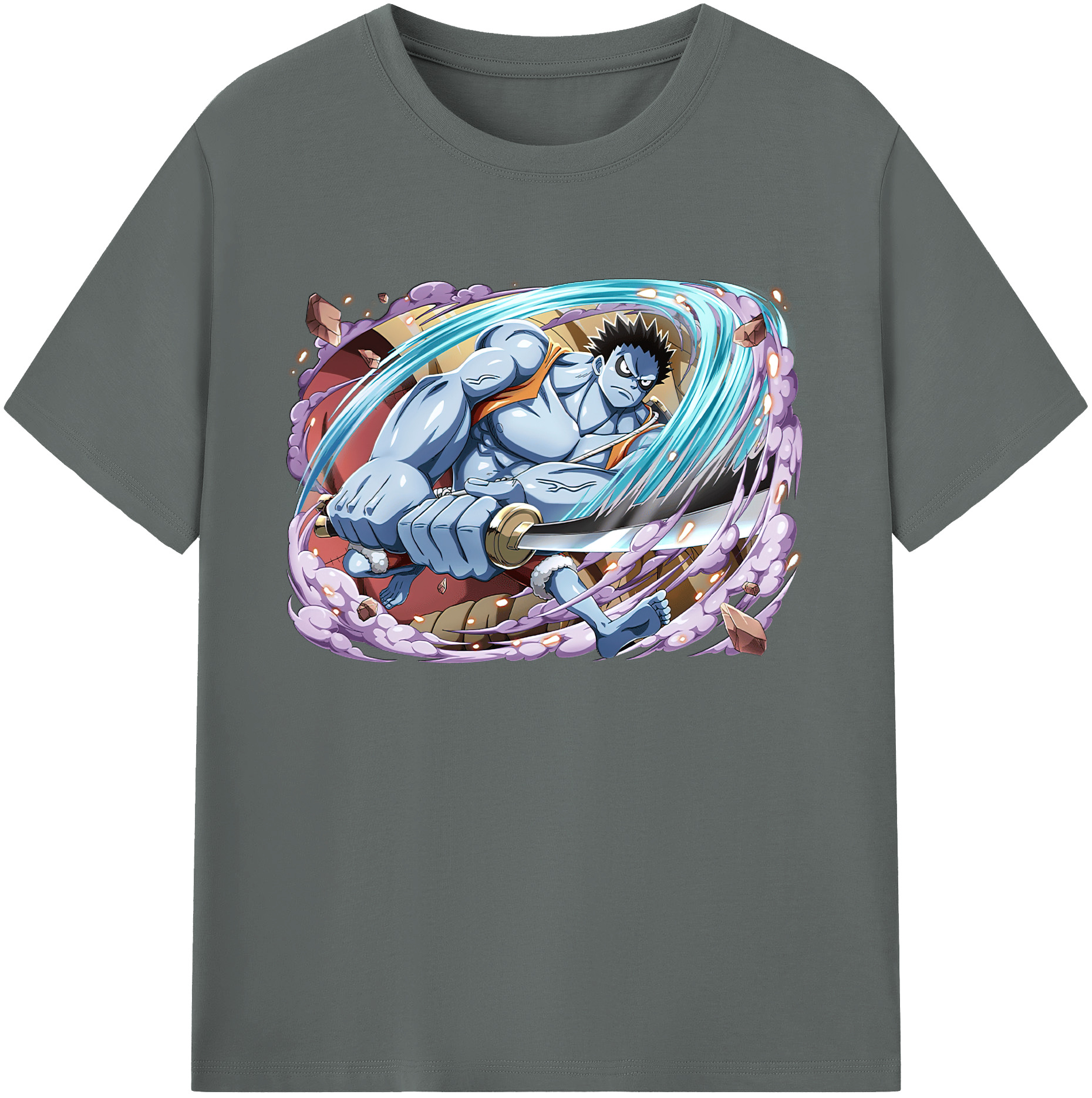 ワンピース モンキー・D・ルフィ ONE PIECE Monkey D. Luffy 綿100％ メンズ半袖Tシャツ｜肌触りやわらか＆通気性